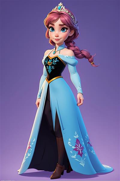 پوستر دیواری اتاق دخترانه طرح پرنسس آنا با کیفیت بالا