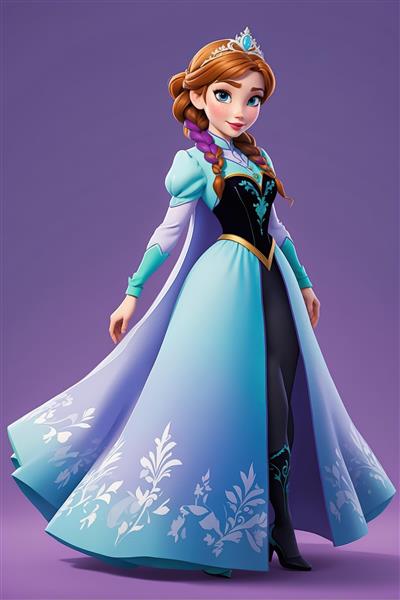 پوستر دیواری سایز بزرگ طرح آنا کارتون یخ زده