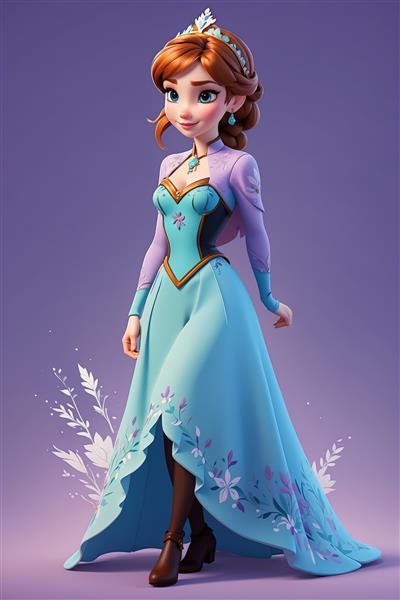 عکس باکیفیت پرنسس آنا برای چاپ تابلو و پوستر دخترانه