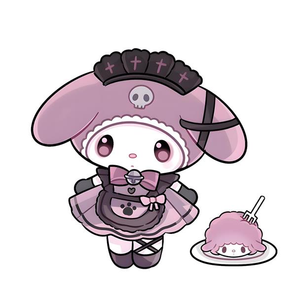 عکس کورومی سانریو با استایل گوتیک برای چاپ روی کوسن و ماگ