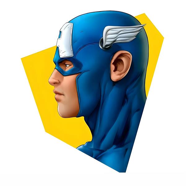 طرح کارتونی کاپیتان آمریکا مارول برای چاپ روی ماگ و تیشرت