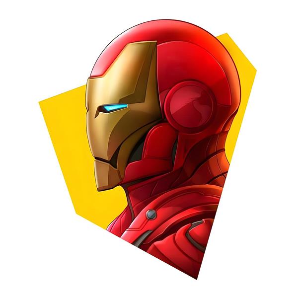 طرح کارتونی شخصیت آیرون‌من مارول برای چاپ روی کوسن و ماگ
