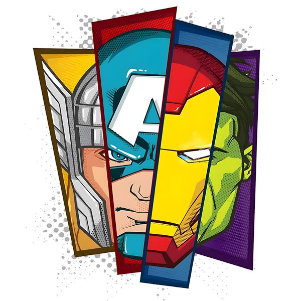 طرح فانتزی شخصیت‌های گروه انتقام‌جویان مارول برای تابلو دیواری