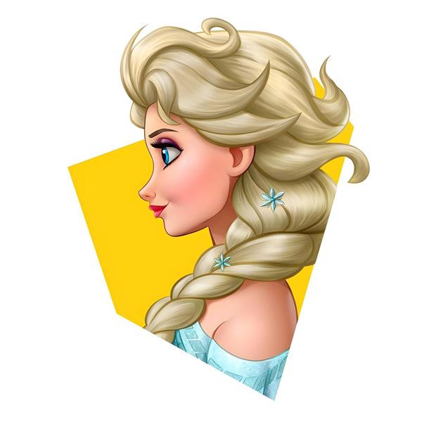 تصویر کارتونی شخصیت السا از انیمیشن فروزن برای روتختی کودک