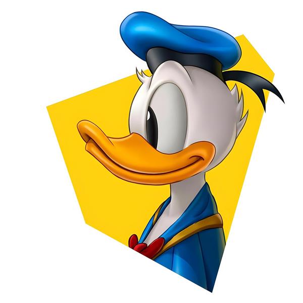 تصویر کارتونی اردک دونالد دیزنی برای چاپ روی ماگ و کوسن