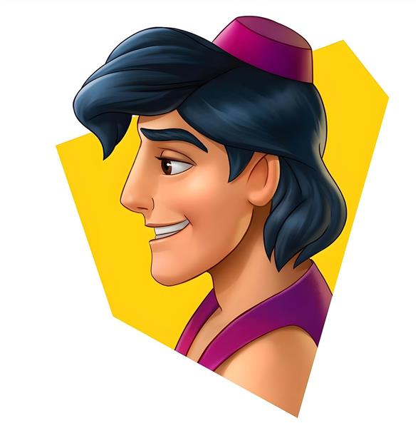 تصویر کارتونی شخصیت علاءالدین باکیفیت برای پوستر اتاق نوجوان