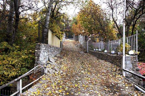 خانه زیبا در میان برگهای پاییزی عکسهای طبیعت در پاییز عکاسی حرفه ای مناظر طبیعی