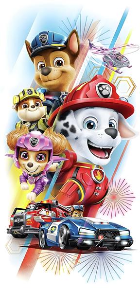 طرح اکشن شخصیت‌های پاو پاترول با ماشین‌های جدید برای پوستر