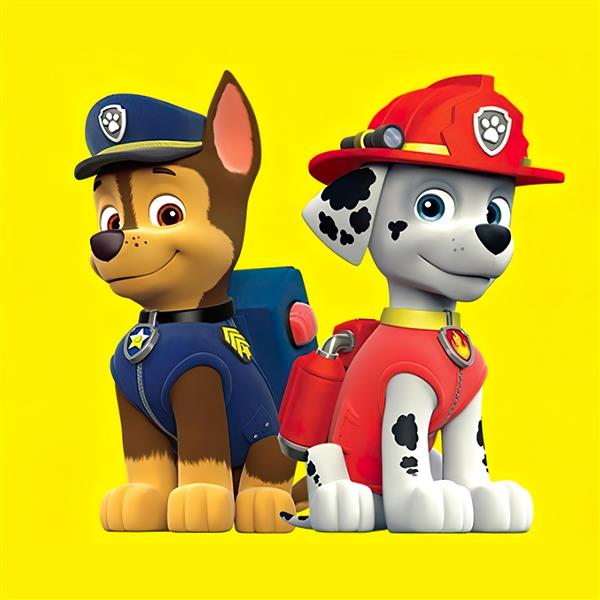 عکس کارتونی چیس و مارشال پاو پاترول برای چاپ روی ماگ و کوسن کودک