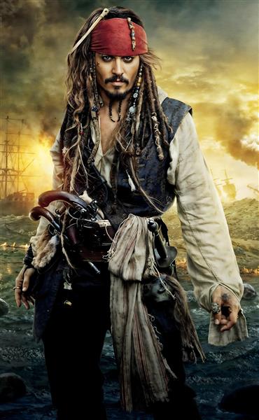 طرح سینمایی کاپیتان جک اسپارو برای تابلو دکوراتیو مدرن نشیمن و جوان