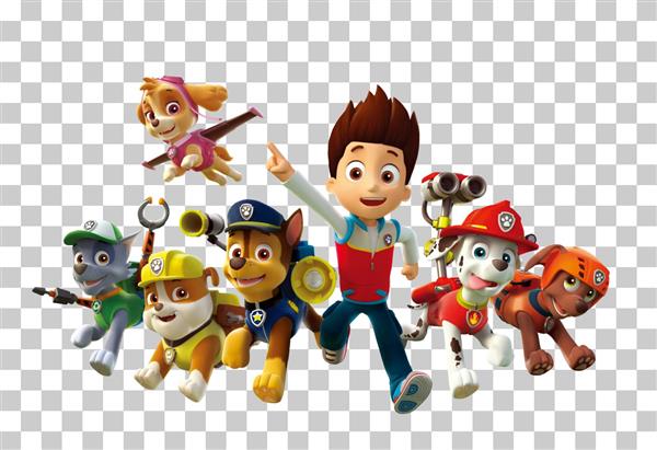 عکس گروه سگ‌های نگهبان (پاو پاترول) برای چاپ روی پرده اتاق خواب کودک