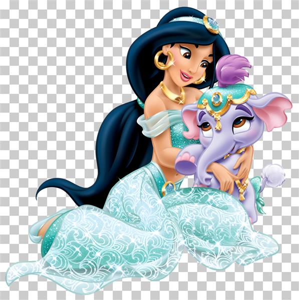 عکس شاهزاده یاسمن دیزنی با بچه فیل فانتزی برای پوستر دیواری