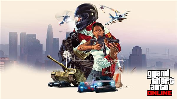 پوستر حادثه‌ای زن جنگجو و موتورسوار جی تی ای برخط در شهر