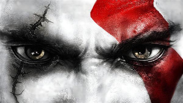 عکس کریتوس خدای جنگ با صورت خشمگین برای پوستر اتاق گیمینگ