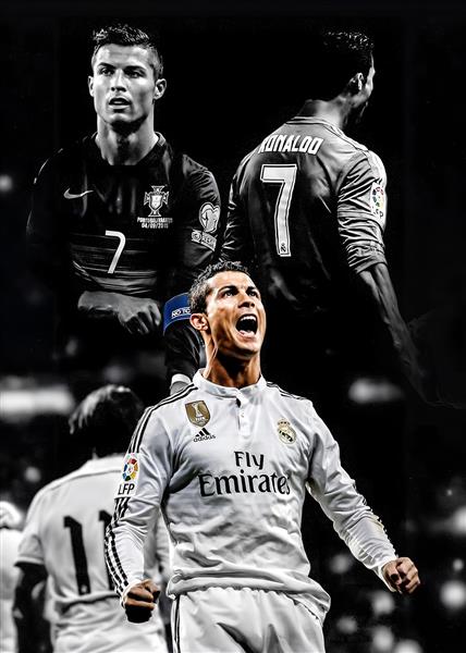 تصویر چندتایی کریستیانو رونالدو برای پوستر و تابلو دکوراتیو ورزشی