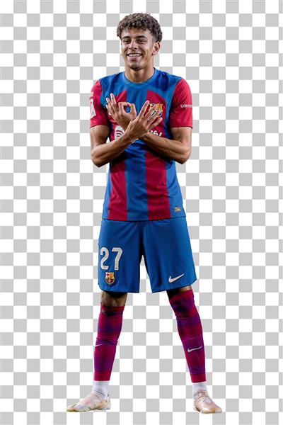 تصویر لامین یامال بازیکن بارسلونا برای چاپ روی ماگ و کوسن ورزشی