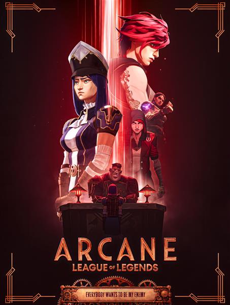 پوستر عمودی وای و کیتلین آرکین با نورپردازی دراماتیک