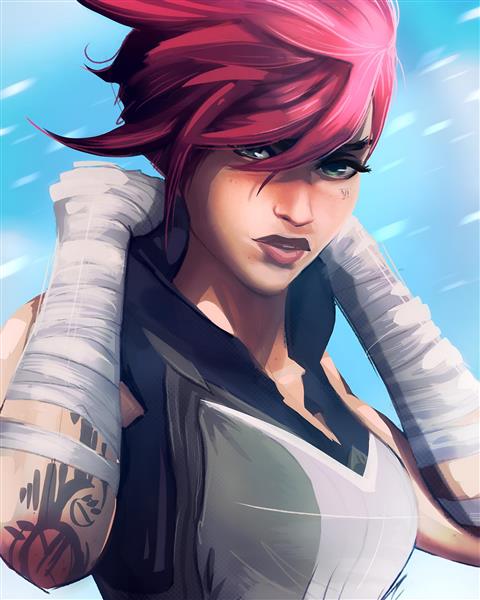 تصویر نقاشی وای آرکین با دست‌های بسته‌بندی شده برای چاپ