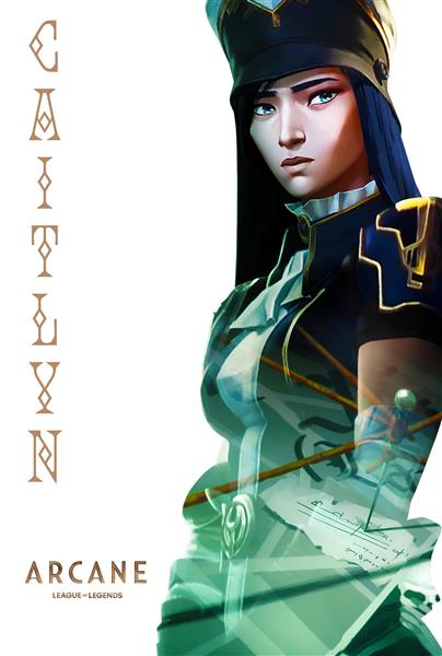 پوستر عمودی کیتلین آرکین با پس‌زمینه سفید برای چاپ روی پرده