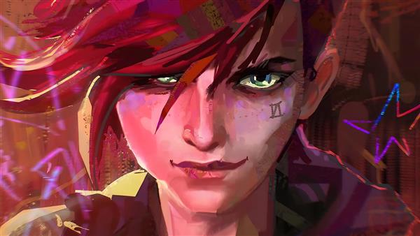 طرح خشن کلوزآپ وای آرکین با نور نئون برای پوستر اتاق گیمینگ