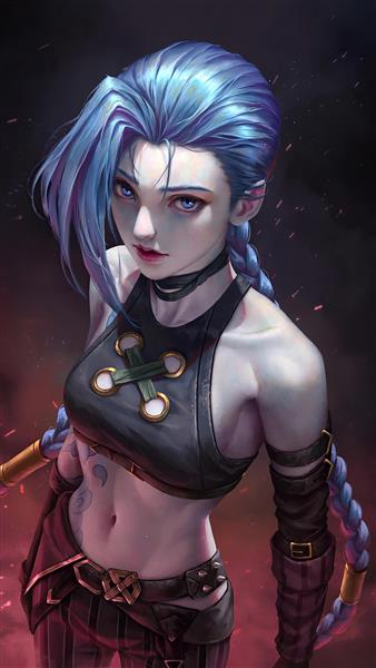 تصویر واقعی جینکس آرکین با چشمان جذاب برای چاپ روی قاب گوشی