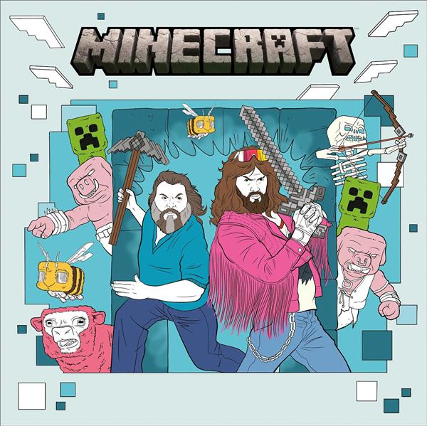 طرح فانتزی بازیگران فیلم ماینکرافت به سبک انیمیشنی برای تیشرت