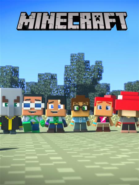 عکس کاراکترهای ماینکرافت با لباس‌های مدرن و عینک برای چاپ کوسن