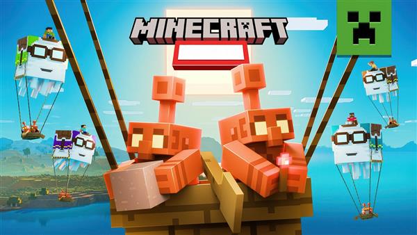 تصویر ماینکرافت بلاک‌های پرنده و گالم‌ها در طبیعت برای چاپ پرده