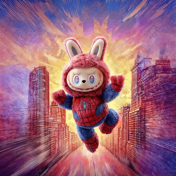 عکس فانتزی لبوبو با لباس ابرقهرمانی برای پوستر اتاق نوجوان پسر