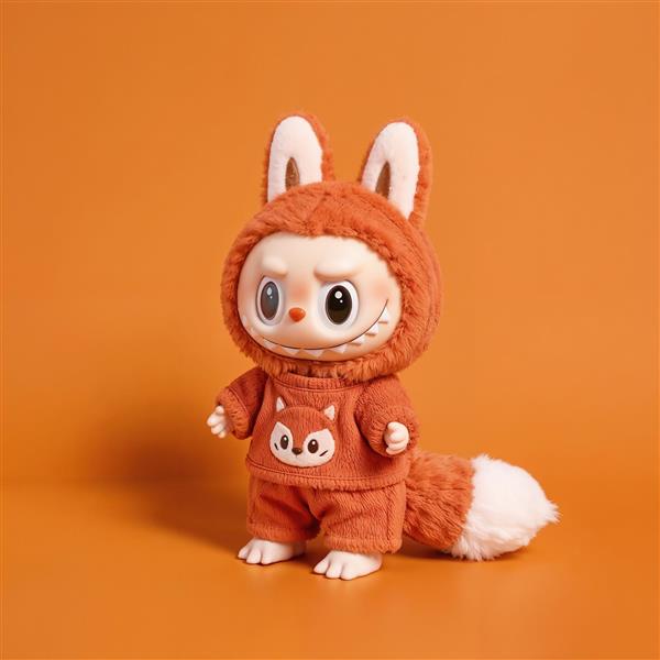 عکس فانتزی لبوبو با لباس روباه نارنجی برای پوستر دیواری اتاق کودک