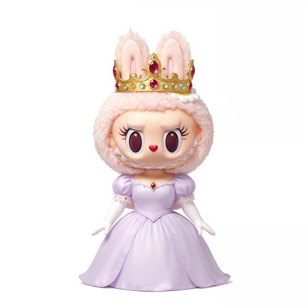 عکس لبوبو ملکه بنفش با تاج سلطنتی برای پوستر و روتختی فانتزی دخترانه