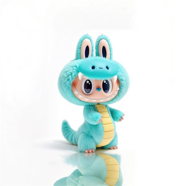 عکس استوک عروسک لبوبو با لباس تمساح برای چاپ روی محصولات کودکانه