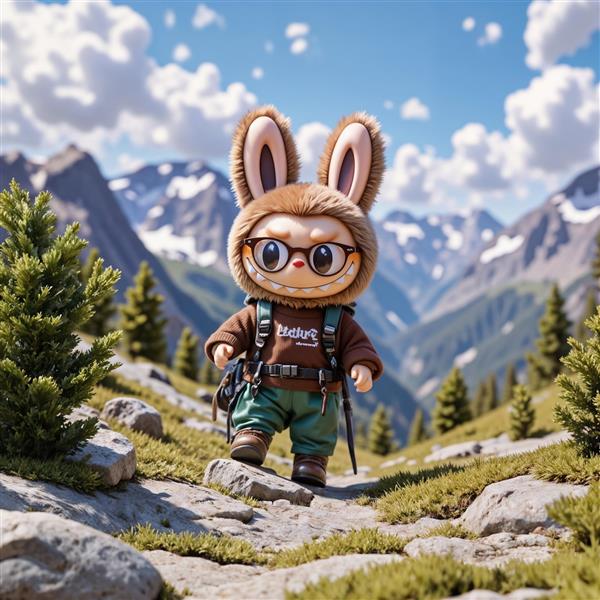 عکس لبوبو کوهنورد در طبیعت کوهستانی