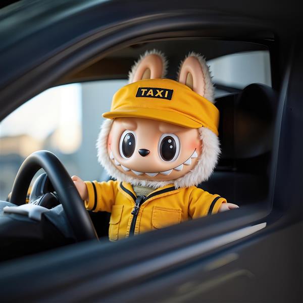 پوستر لبوبو راننده تاکسی با یونیفرم زرد