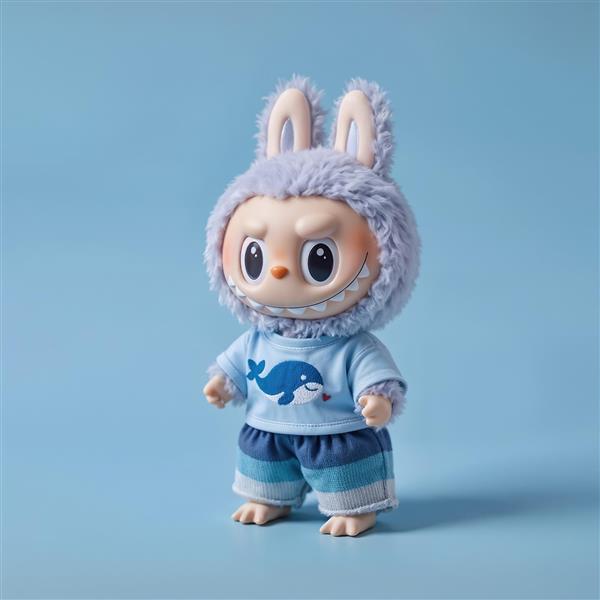 لبوبوی ملوان با کلاه پشمی و تی‌شرت نهنگ