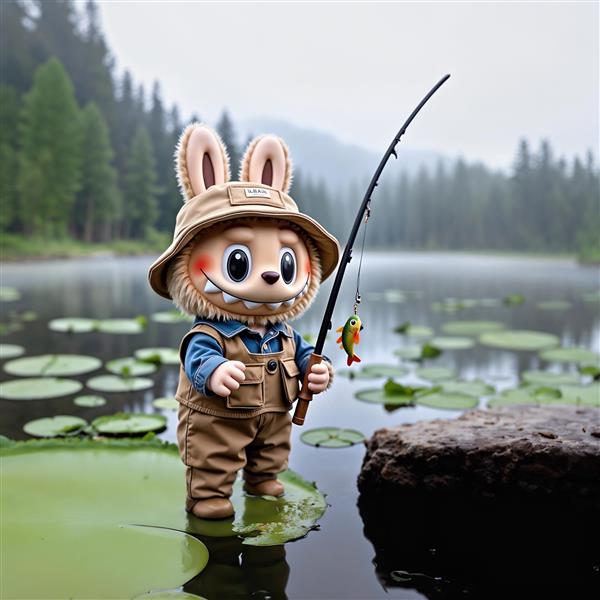 عکس باکیفیت لبوبو ماهیگیر در کنار دریاچه