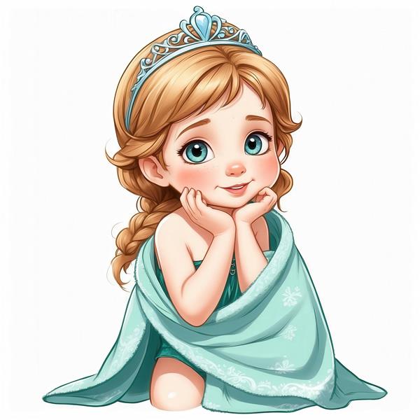 تصویر آنا کودک کارتونی بامزه باکیفیت برای چاپ روی ماگ و کوسن