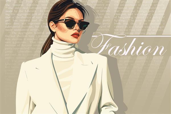 پوستر دیواری سه بعدی مانکن و بوتیک زنانه با نوشته های جذاب