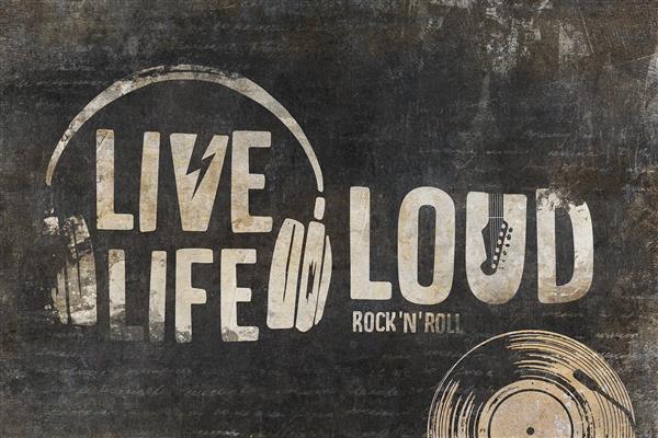 پوستر دیواری تایپوگرافی با زمینه تیره و نوشته مرتبط