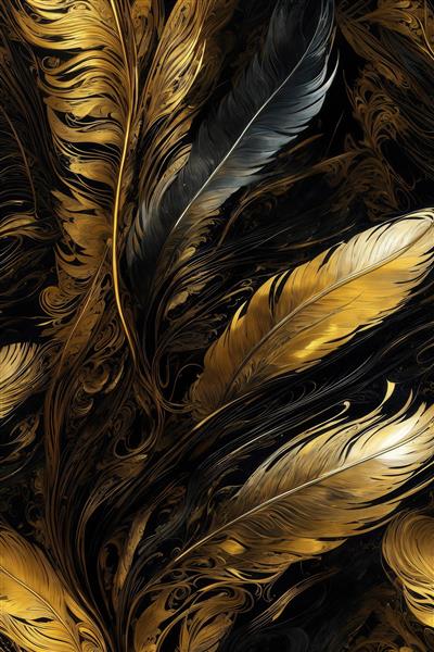 تصویر پر طلایی بزرگ و براق روی پس زمینه انتزاعی تیره و خاکستری