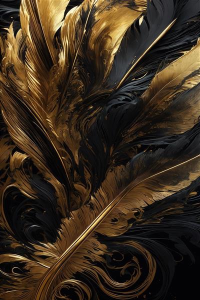 عکس شاه‌پَر طلایی زیبا روی پس زمینه مشکی برای تابلو پذیرایی