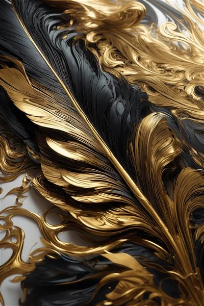 عکس پر طلایی و مشکی با طرح انتزاعی لوکس برای پوستر دیواری