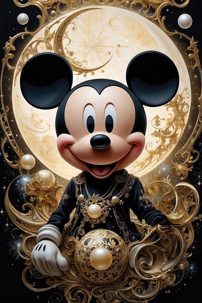 عکس میکی موس لوکس دکوراتیو برای تابلو دیواری مدرن