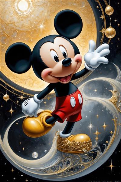 عکس میکی موس کارتونی فانتزی برای پوستر اتاق کودک