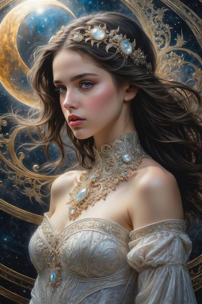 طرح دکوراتیو پرنسس با تاج مروارید مناسب چاپ پوستر