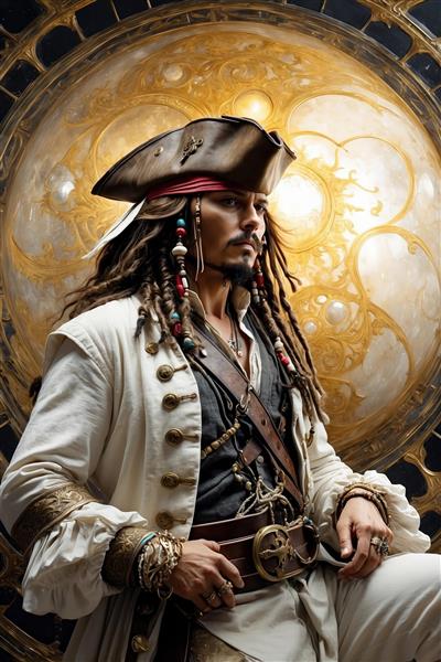 تصویر کامل کاپیتان جک اسپارو برای چاپ پوستر دیواری