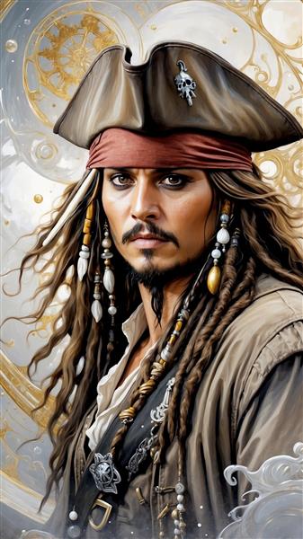 عکس باکیفیت جک اسپارو برای چاپ روی ماگ و تیشرت