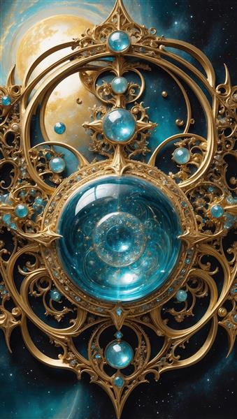 طرح جواهرگونه و مذهبی انتزاعی برای تابلو دکوراتیو خاص