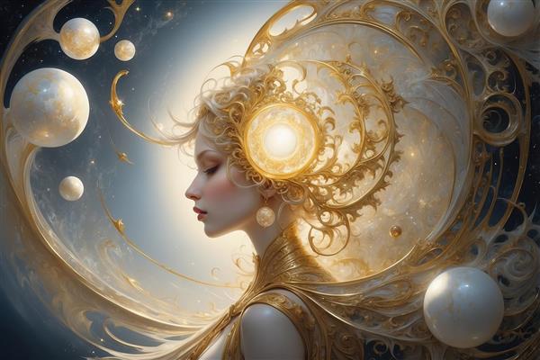 عکس پروفایل الهه نور و مروارید برای پوستر دیواری مدرن