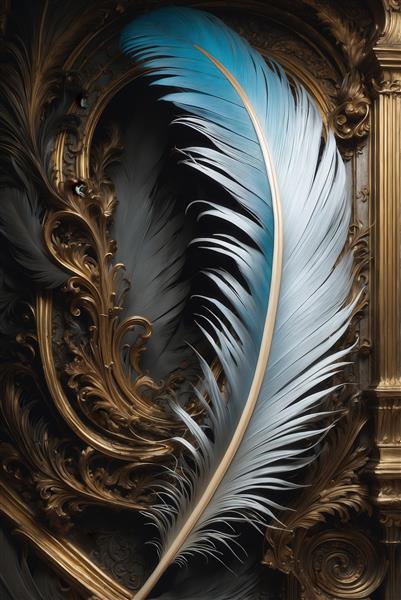 تصویر پر سفید و قاب طلایی لوکس برای قاب دکوراتیو